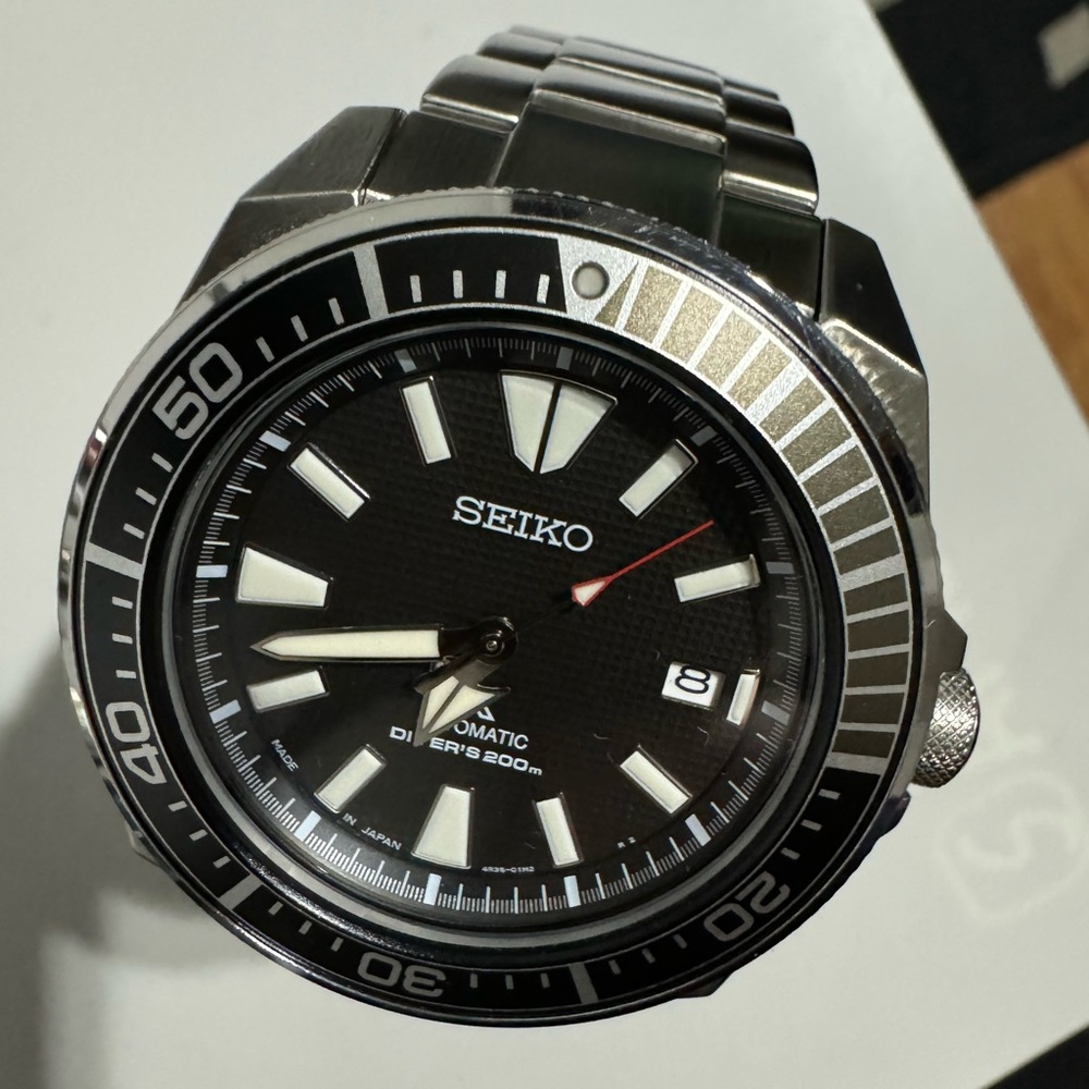 Seiko Prospex Men's Black Watch - SRPF03 SAMURAI  Made IN JAPAN  Version 200 M